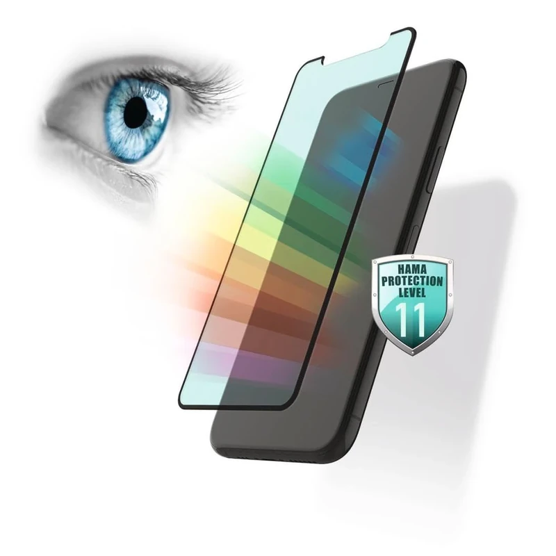 Hama 188658 Anti-Bluelight and Anti-Bact Screen Protector Glass Suitable for Mobile Phone: Apple iPhone 12 Mini - Image 1