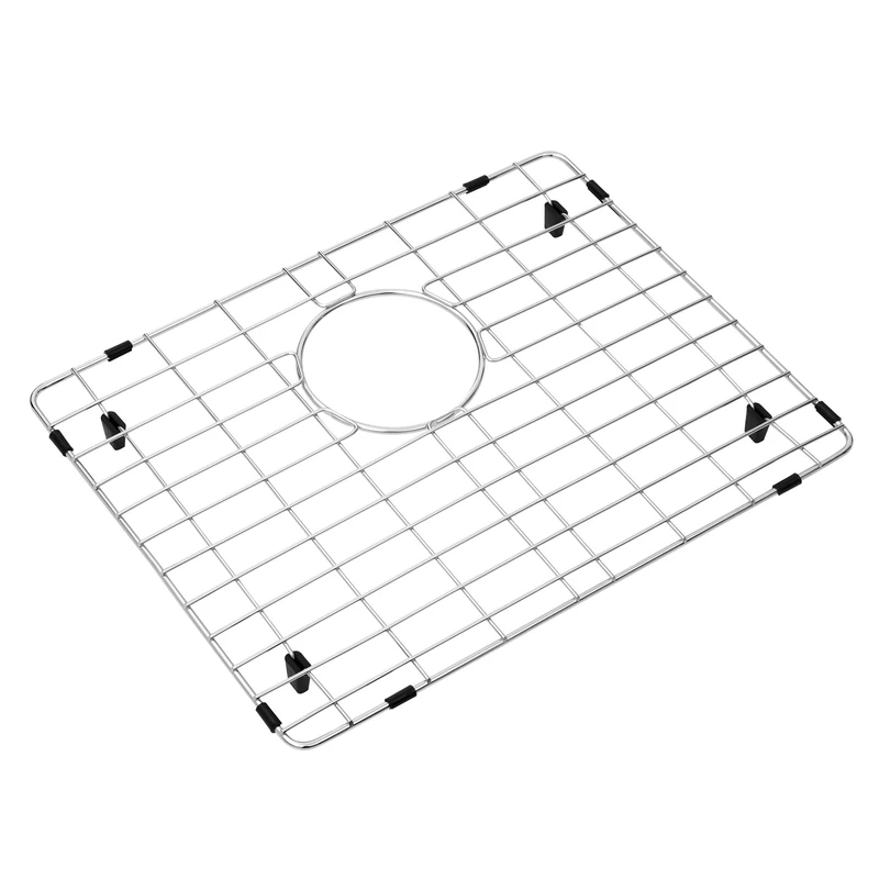 MONSINTA Stainless Steel Kitchen Sink Grid and Protector - 17 3/4" x 13 11/16" With Rear Drain for Single Bowl - Bottom Grid - Image 1