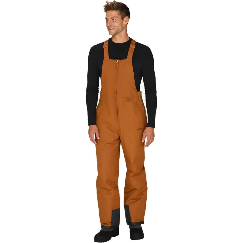 ARCTIX Men's Essential Insulated Bib Overalls, Cappucino, Small/32 Inches Inseam