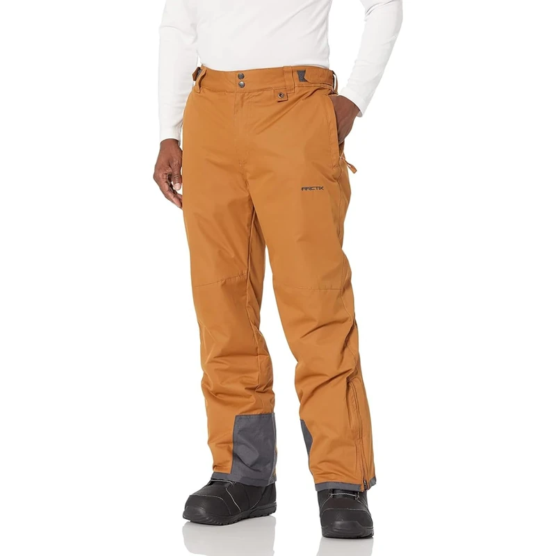 ARCTIX Men's Short Essential Snow Pants, Cappucino, Large (36-38W 30L)