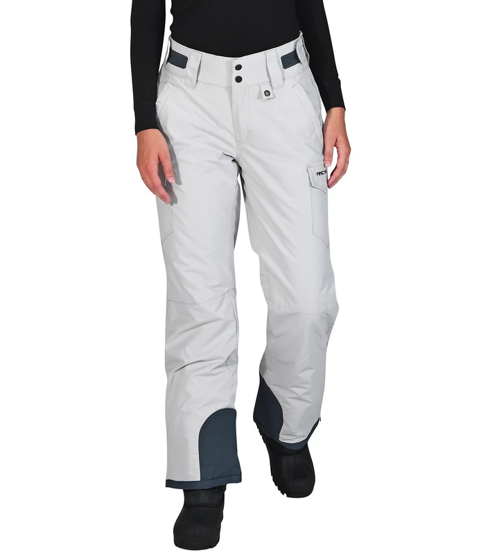 ARCTIX Women's Snow Sports Insulated Cargo Pants, Quiet Grey, 3X/33 Inseam