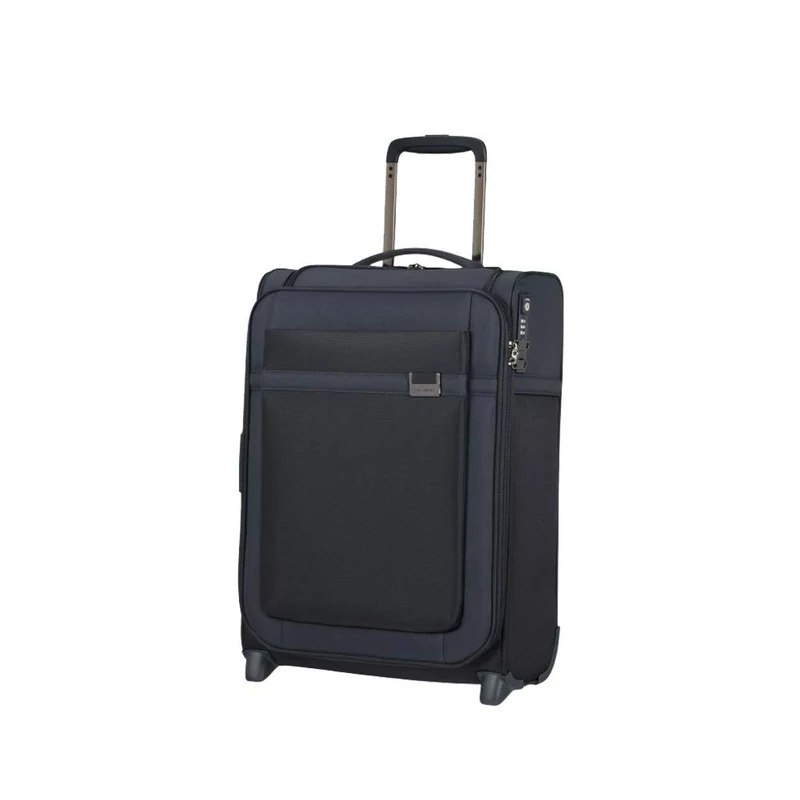 Samsonite Airea - Upright S Toppocket Expandable Hand Luggage, 55 cm, 41/46 L, Blue (Dark Blue)