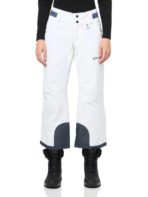 ARCTIX Women's Insulated Snow Pants, White, 3X/27 Inseam