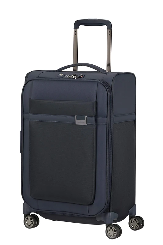 Samsonite Airea - Spinner S Expandable, Carry-on Luggage, 55 cm, 38/43.5 L, Blue (Dark Blue)