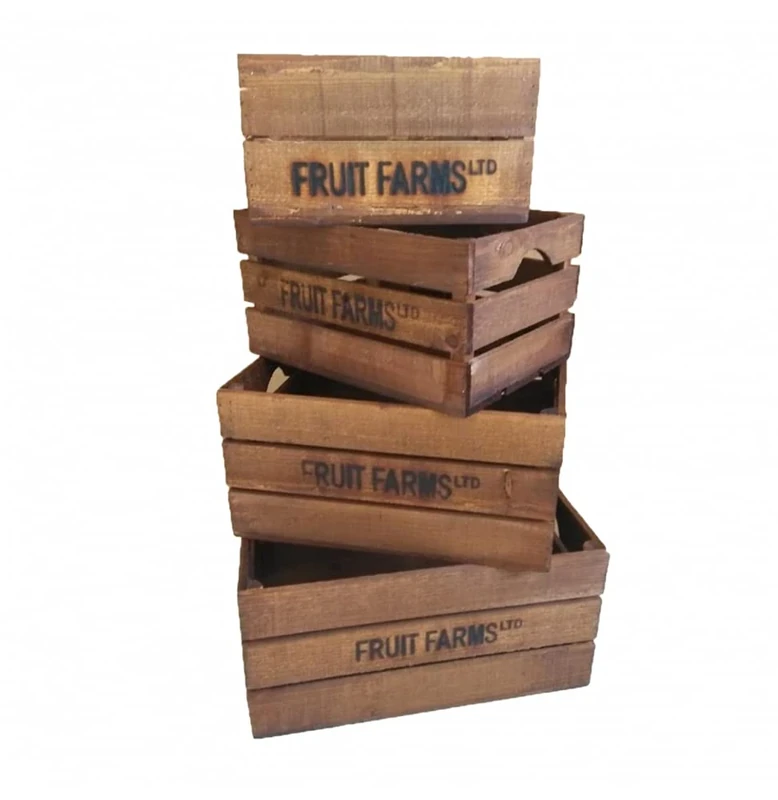 Fruit Crates, Set of 4