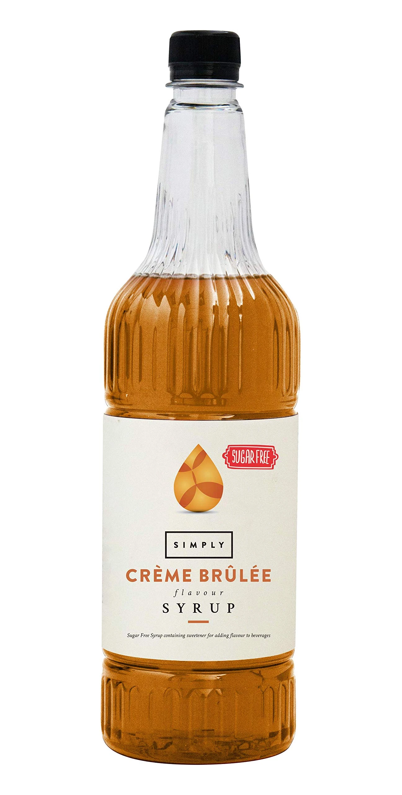 Simply Sugar Free Crème Brulee Syrup, Low Calorie, Vegan & Nut Free Flavoured Syrup for Coffee, Cocktails & Baking (1 Litre)