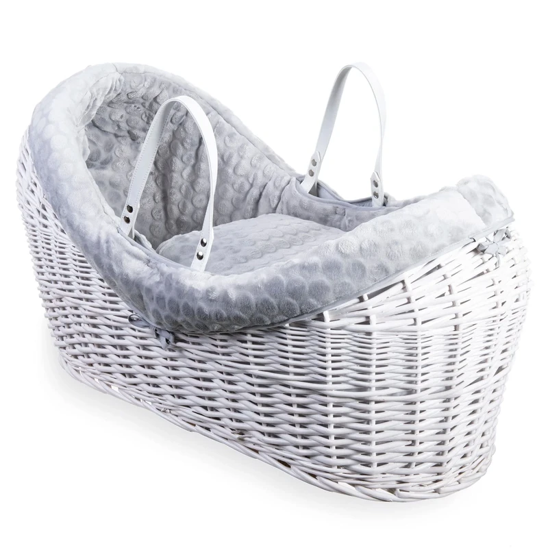 Clair de Lune Moses Basket, Grey, One Size