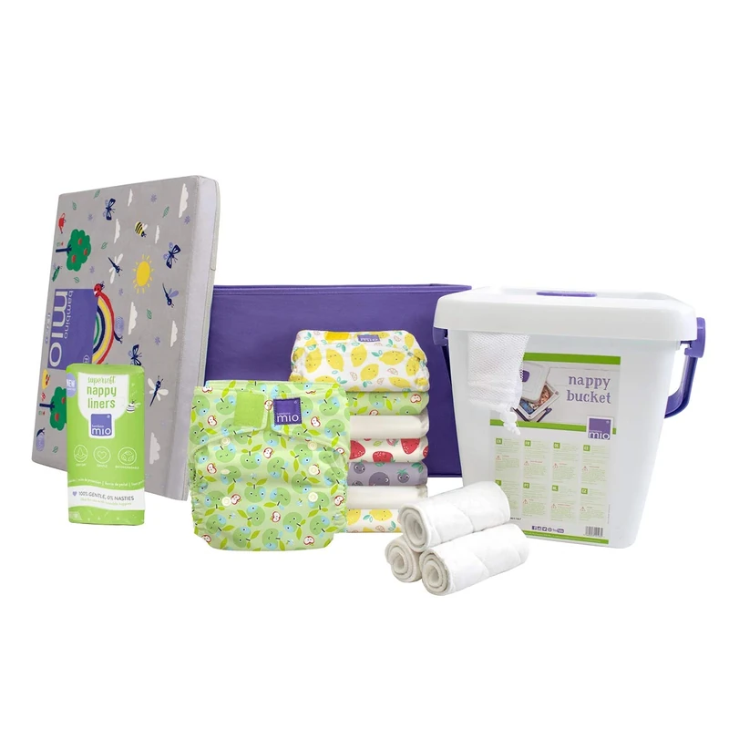 Bambino Mio SOSTAR NOMFR FRU Bambino Mio, Miosolo Cloth Nappy Starter Set, Cheeky Fruits, Multi-Coloured