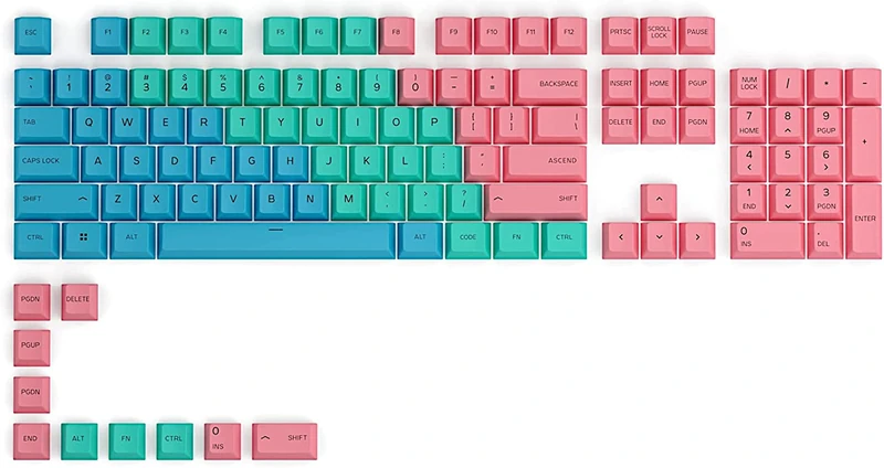 Glorious Gaming 115x GPBT Keycaps - Cherry Profile, Super Durable PBT Plastic, Eye Catching Aesthetics, Superior Sound, Original Typeface, American US Layout - Pastel