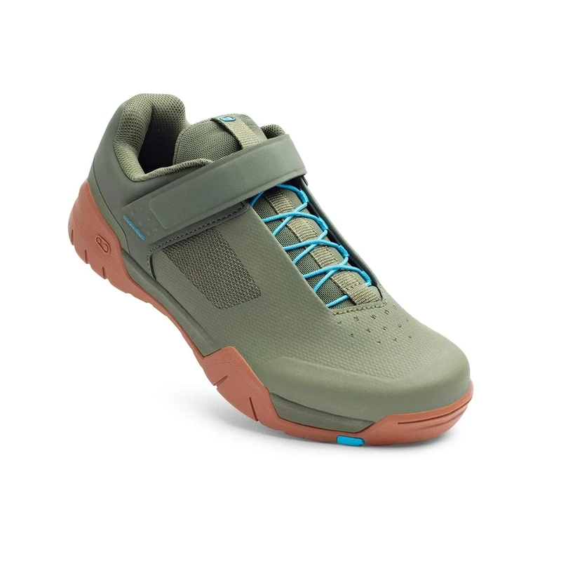 Crankbrothers Mallet-E Speed Lace Cycling Shoes, Green/Blue/Gum, UK 6 / EU 39.5