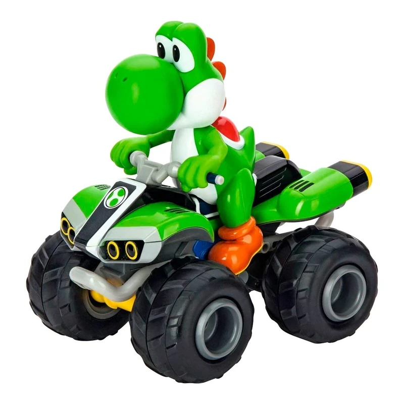 Carrera RC Mario Kart Yoshi Quad, Remote Controlled Quad for Children and Adults, Boys & Girls, Unique Mario Licence, Long-lasting Driving Fun Thanks to LiFePo4 Battery, Robust Pneumatic Tyres