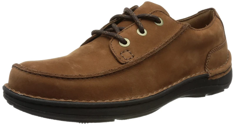 Clarks Men's Nature Ramble Oxford Shoe, Tan Nubuck, 39.5 EU