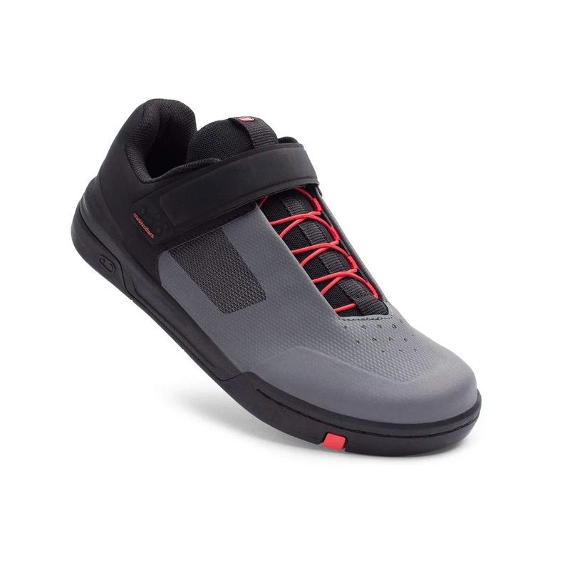Crankbrothers Stamp Speed Lace Cycling Shoes, Grey/Black/Red, UK 9 / EU 43.5