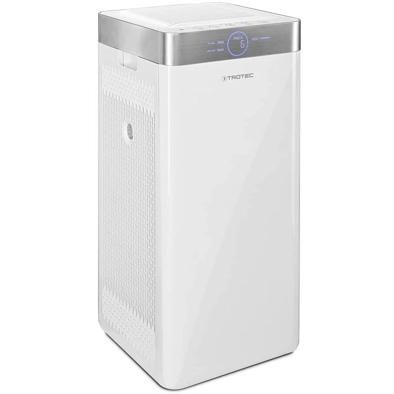 TROTEC Air Purifier AirgoClean 200 E – 3-in-1 HEPA H13 Filter with Ioniser – 550 m³/h Airflow – PM2.5 Sensor – Auto & Night Modes – Ideal for Rooms up to 66 m² (UK Plug included)