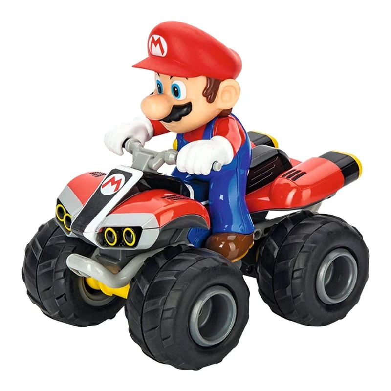 Carrera RC Mario Kart Mario Quad Remote Controlled Car, Offroad Action, Scale 1:20, Original Nintendo Licence, Up to 9 km/h, 30 min Driving Time, Rechargeable Battery