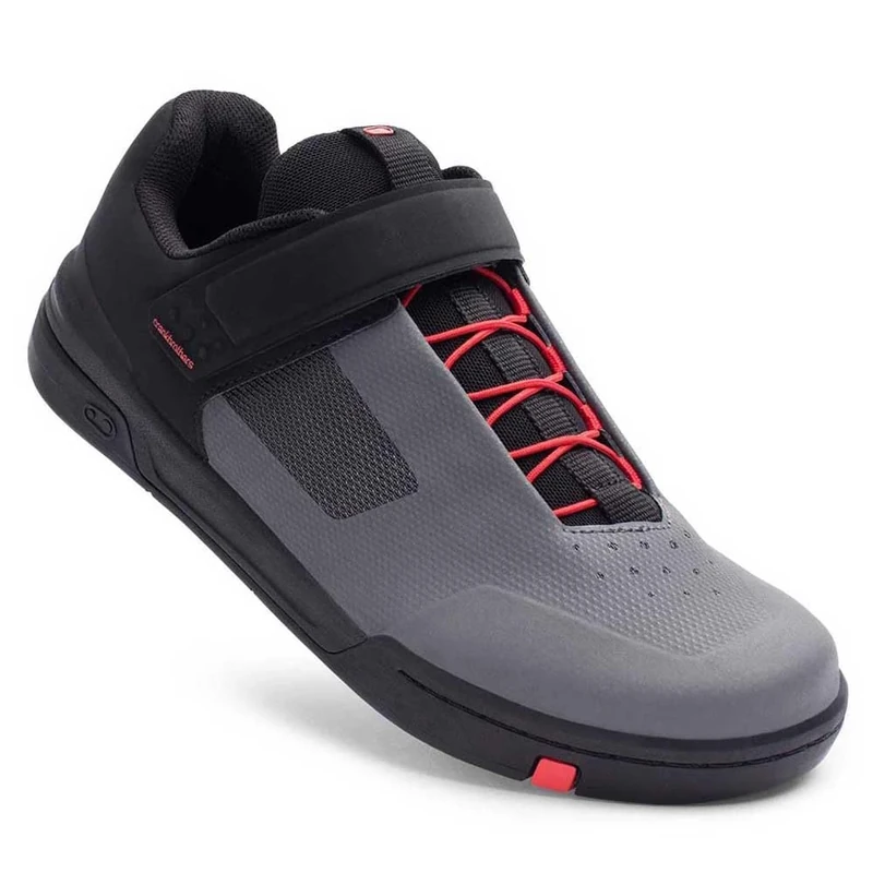 Crankbrothers Stamp Speed Lace Cycling Shoes, Grey/Black/Red, UK 8 / EU 42