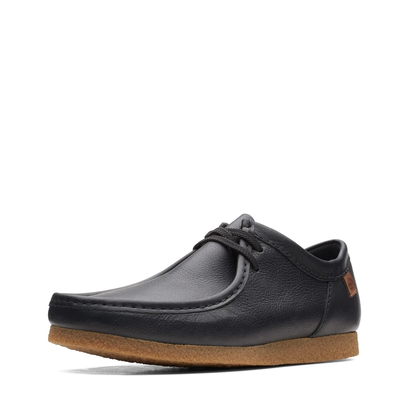 Clarks Shacre II Run Mens Black Leather, 6