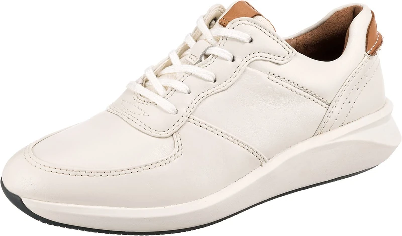 Clarks Women's Un Rio Sprint Sneaker, White Combi Lea, 4 UK