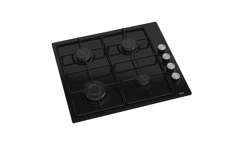 Ferre EL056 60cm Gas Hob - 4 Burners, LPG/NG Convertible, Flame Failure
