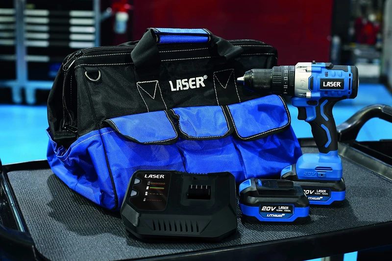 Laser 68011 Cordless Variable Speed Impact Drill 20V Kit