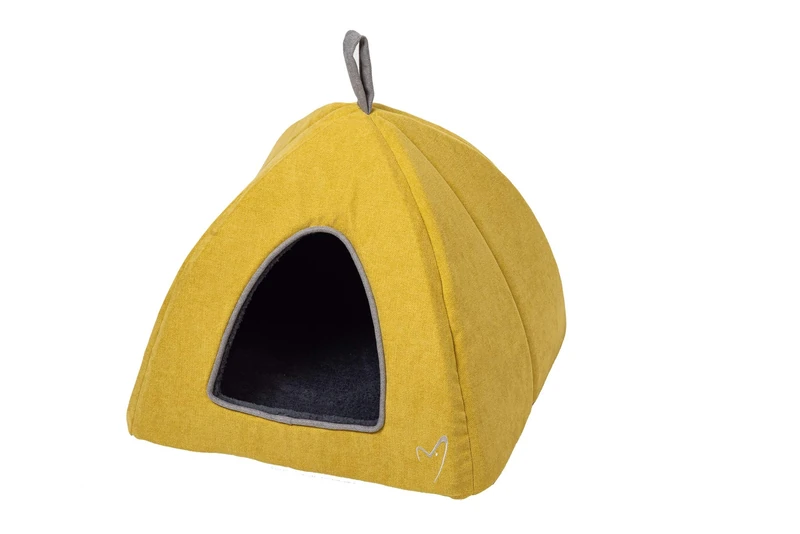Gorpets Gorpets Camden Pyramid Bed (40 x 40 x 40 cm) Winter Mustard - Image 1