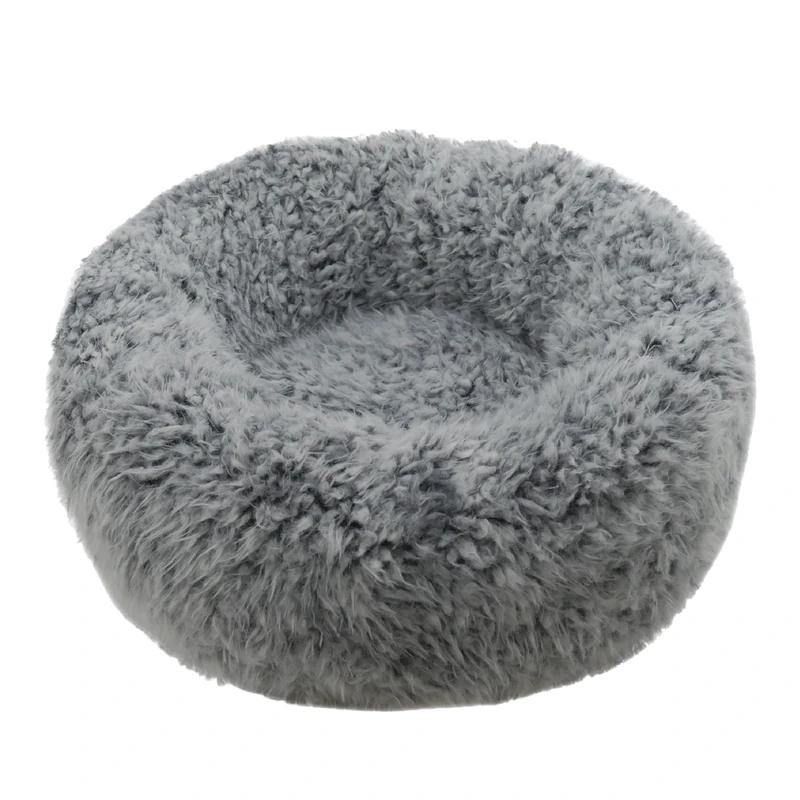Rosewood Silver Fluff Comfort Round Dog Bed, Large, 79 x 79cm