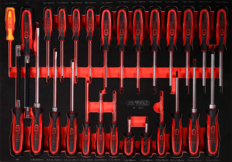 KS Tools Performance Plus 811.0027 Screwdriver Set 27 Pieces - Image 1