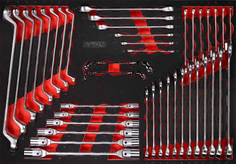 BRILLIANT TOOLS 41-Piece Silver Hex Spanner Set in Foam Insert