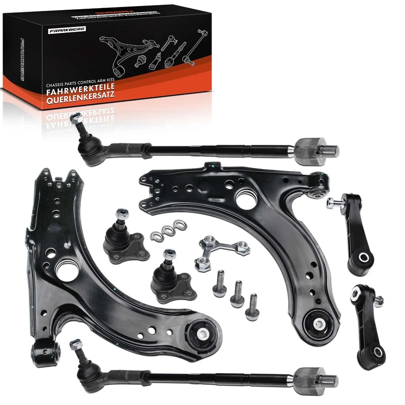 Frankberg 8-TLG Control Arm Kit Front Compatible with A3 8L1 1996-2003 Leon 1M1 1999-2006 Toledo II 1M2 1998-2004 O.c.t.a.v.i.a I 1U2 1996-2010 Golf IV 1J1 1997-2005