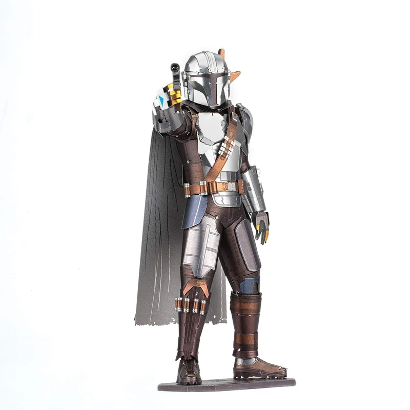 Metal Earth Fascinations ICX146 ICONX 502951 - Star Wars The Mandalorian - The Mandalorian™, Laser-Cut 3D Construction kit, 2 Metal platinums, from 14 Years