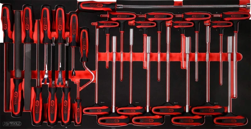 KS Tools Performance Plus 813.0028 Tool Set 28 Pieces Pliers and T-Handle Allen Key