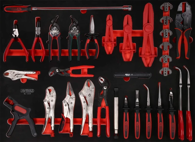 KS Tools Performance Plus 821.0034 Tool Set 34 Pieces Pliers