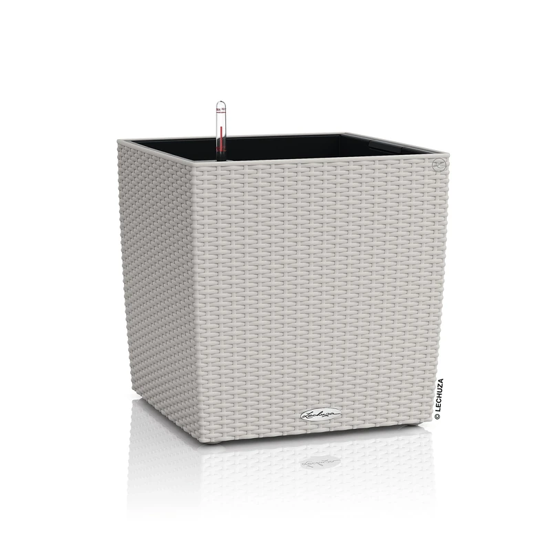 LECHUZA CUBE Cottage 50 light grey 15397