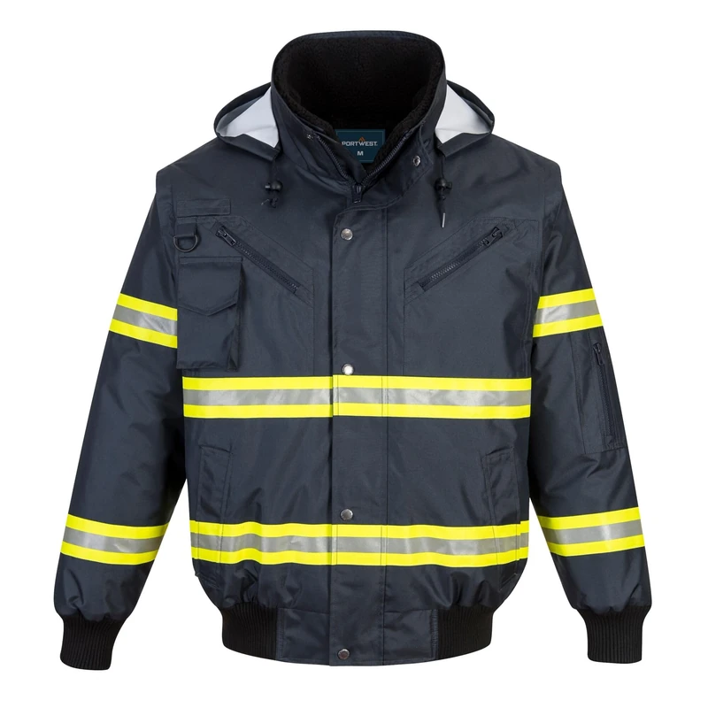 Portwest Iona Xtra F126 3-in-1 Bomber Jacket, Waterproof, Warm, Navy, XXXL - Image 1