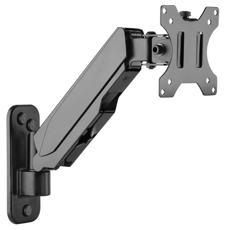 RICOO PC Monitor Wall Mount Height Adjustable Gas Spring Swivelling Tilting for 17-32 Inch Screen S4911 Monitor Mount VESA 75 x 75 100 x 100 mm