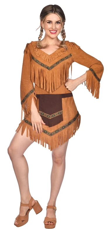 (PKT) (9910918) Adult Ladies Native American Princess Costume (UK 14-16)