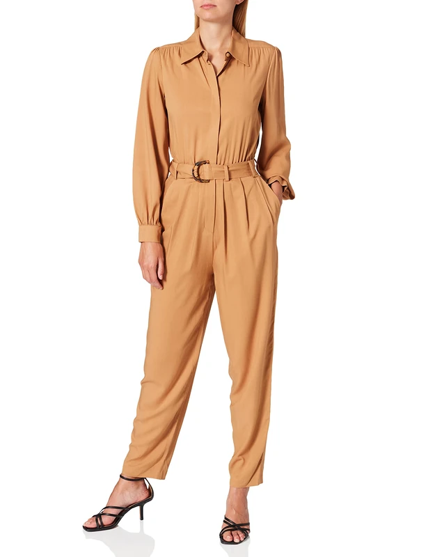 Sisley Women's Overall 4PER581C6 Suit Pants, Brown, 10 g, 16