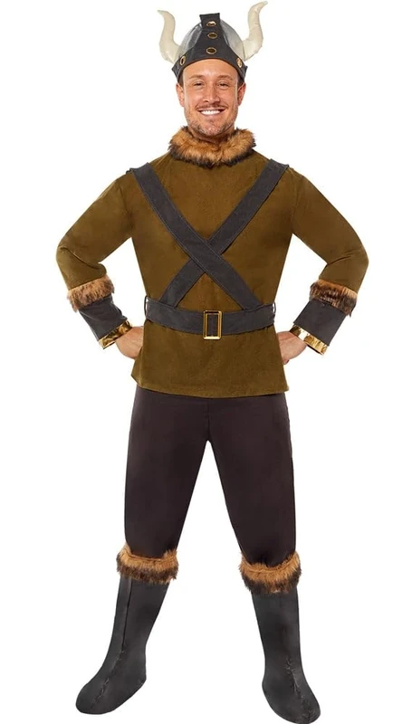 amscan (PKT) (9911299) Adult Mens Viking King Costume (Large) - Image 1