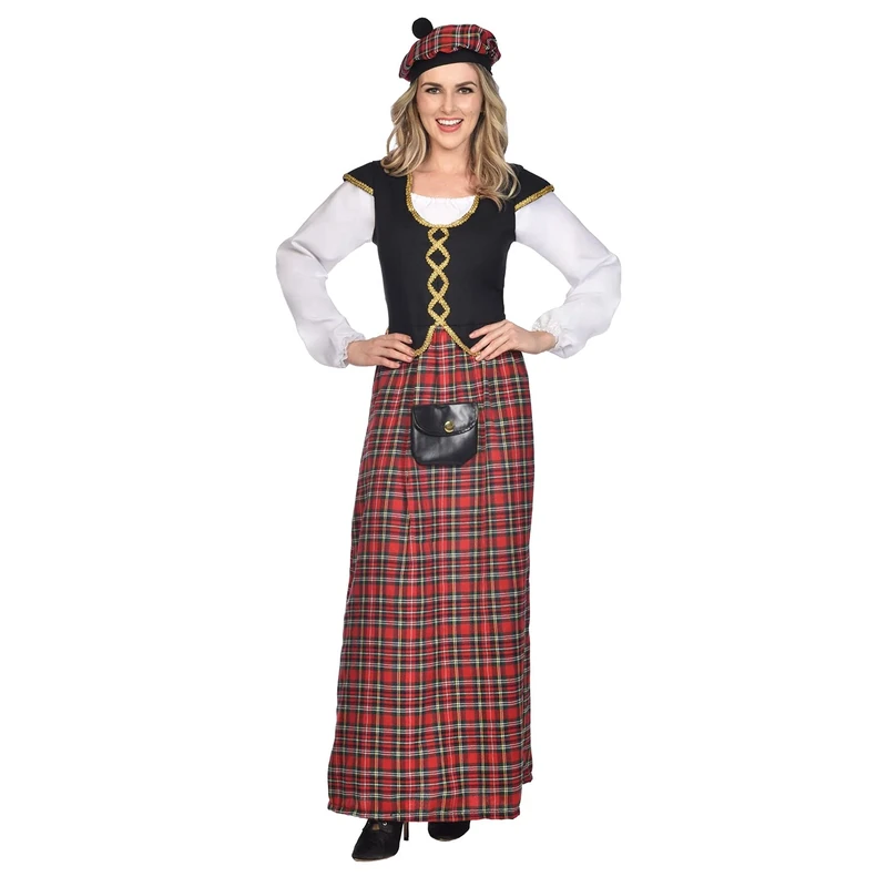 (Fix 4/2) (9911187) Adult Ladies Scottish Lady Costume (UK 16-18)
