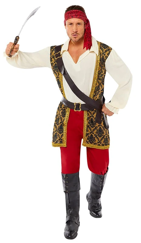 amscan (PKT) (9911039) Adult Mens Pirate Shipmate Costume (Medium)