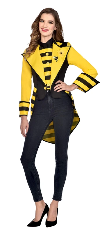 amscan (PKT) (9910438) Adult Ladies Bee Tailcoat (UK 16-18)