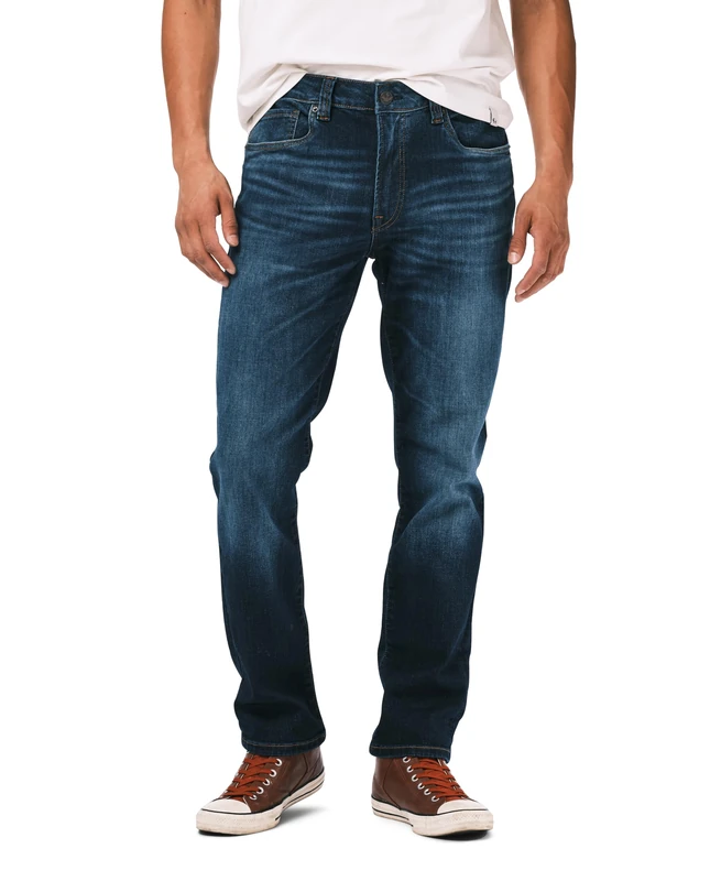 Buffalo David Bitton Men's Slim Ash Jeans, Light Medium Indigo, 34W x 30L