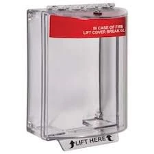 STI Universal Cover - Surface Mount with Sounder, Activate FIRE Alarm Label (STI-13120FR)