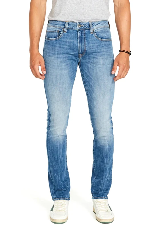 Buffalo David Bitton Men's Ash Fashion Jeans, Veined and Crinkled Indigo, 42W x 30L