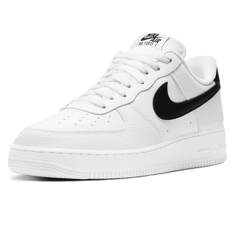 NIKE Men's Air Force 1 '07 Basketball Shoe, Black White 100, 8.5 UK - Image 1
