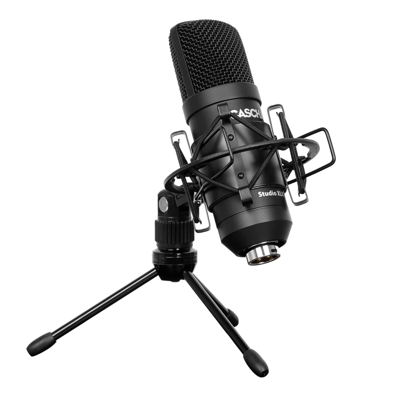 Studio XLR Condenser Microphone Set Including Shockmount, Table Stand, 2.5 m XLR Cable, Windshield
