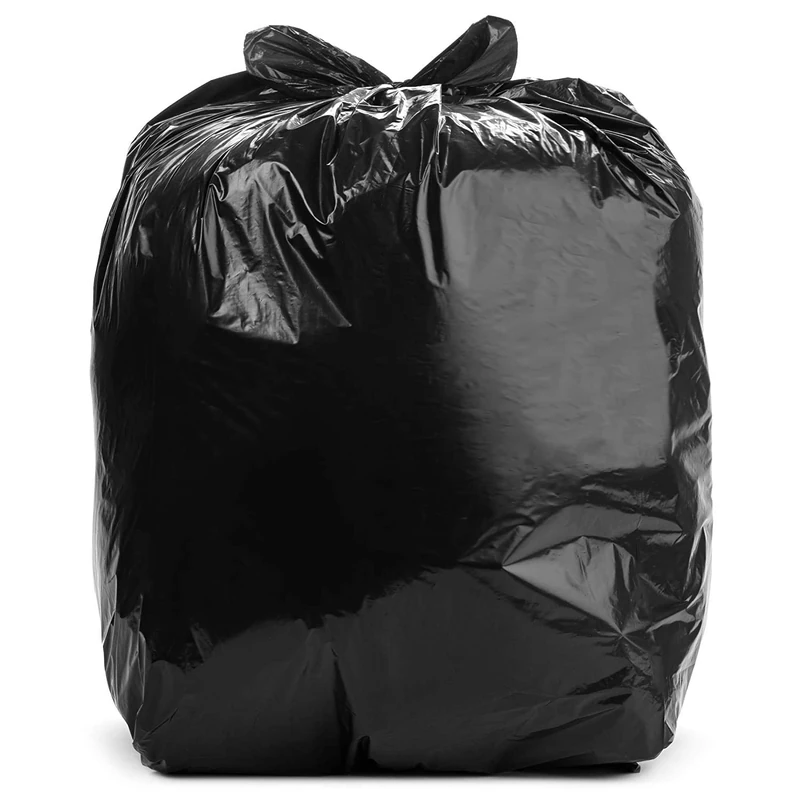 Aluf Plastics 23 Gallon To 26 Gallon For Slim Jim 1.25 MIL (eq) Black Heavy Duty Trash Bags - 29" x 44" - Pack of 200 - For Construction, Industrial, Outdoor, & Commercial