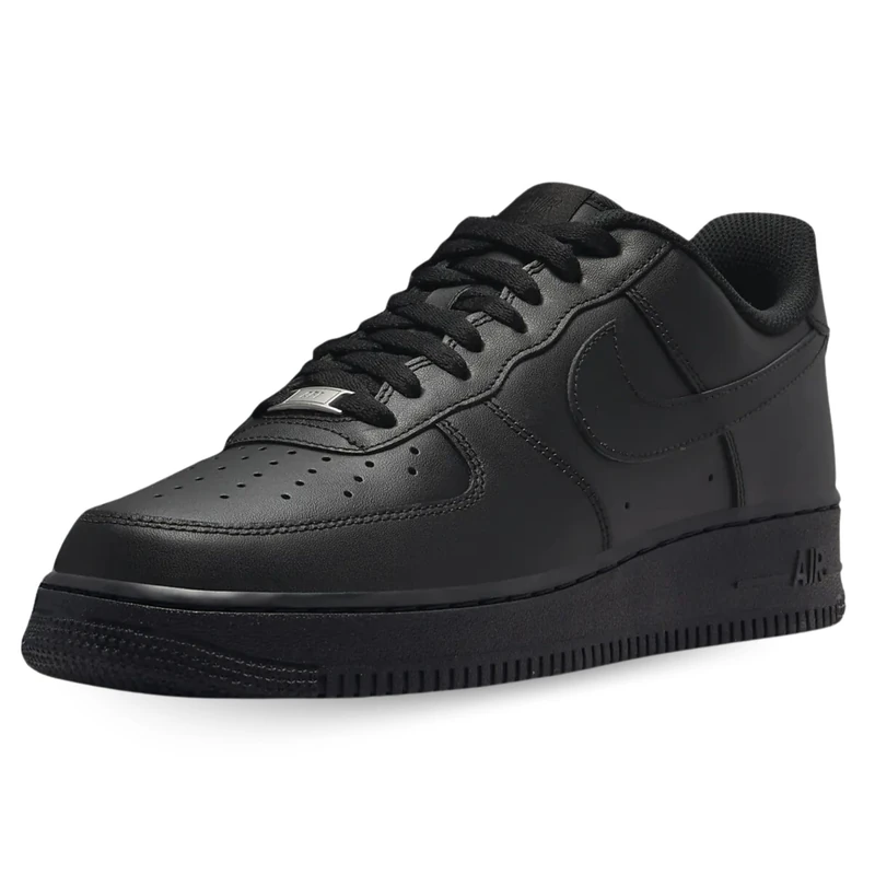NIKE Men's Air Force 1 '07 Basketball Shoe, Black Triple Black, 8.5 UK
