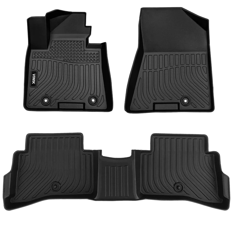 VIWIK Floor Mats for 2016-2021 Sportage All Weather Protection Custom Full Set Liners Include 1st and 2nd Row Front & Rear Black Car Liners