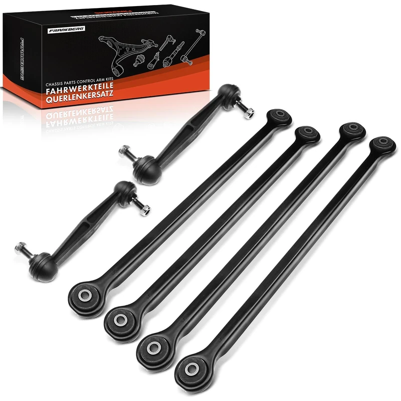 Frankberg 4x Wishbone Arm + 2x Ball Joint Rear Left Right Rear Compatible with 147 937 1.6L-3.2L 2001-2010 156 932 1.6L-3.2L 1997-2005 GT 937 1.8L 2.0L 2003-2010 Replace# 46802682